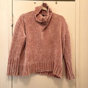 Dusty pink cawl neck